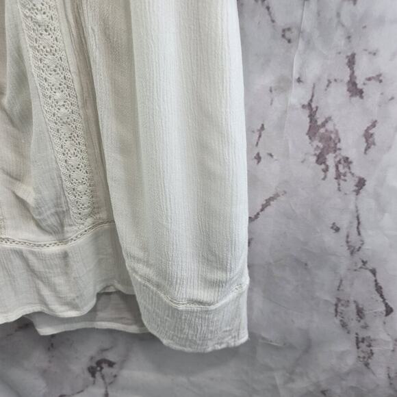 Sanctuary Dress Womens Small White Cover Up Babydoll Boho Crochet Gauze - Picture 4 of 14